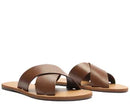 Rasteira Tiras Cruzadas Marrom Cinnamon