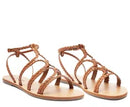 Sandália Gladiadora Tiras Boho Marrom