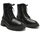 Bota Coturno Cano Curto Tratorada Preta