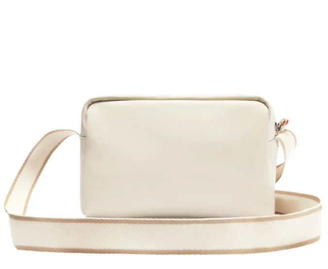 Bolsa Tiracolo Média Com Bolso Zíper Atacador Branca
